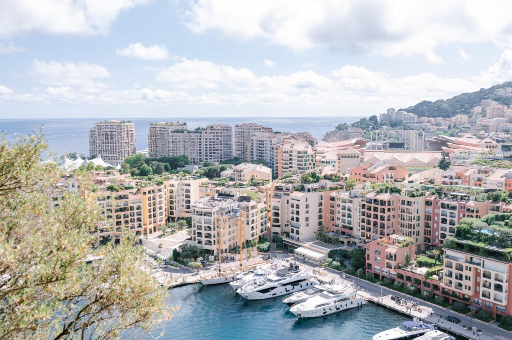 Harbour in Monaco with Yachts in the summer